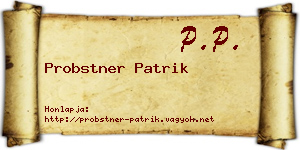 Probstner Patrik névjegykártya